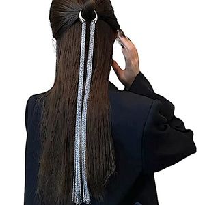 SILVER CHAIN TASSEL HAIR ACCESSORY